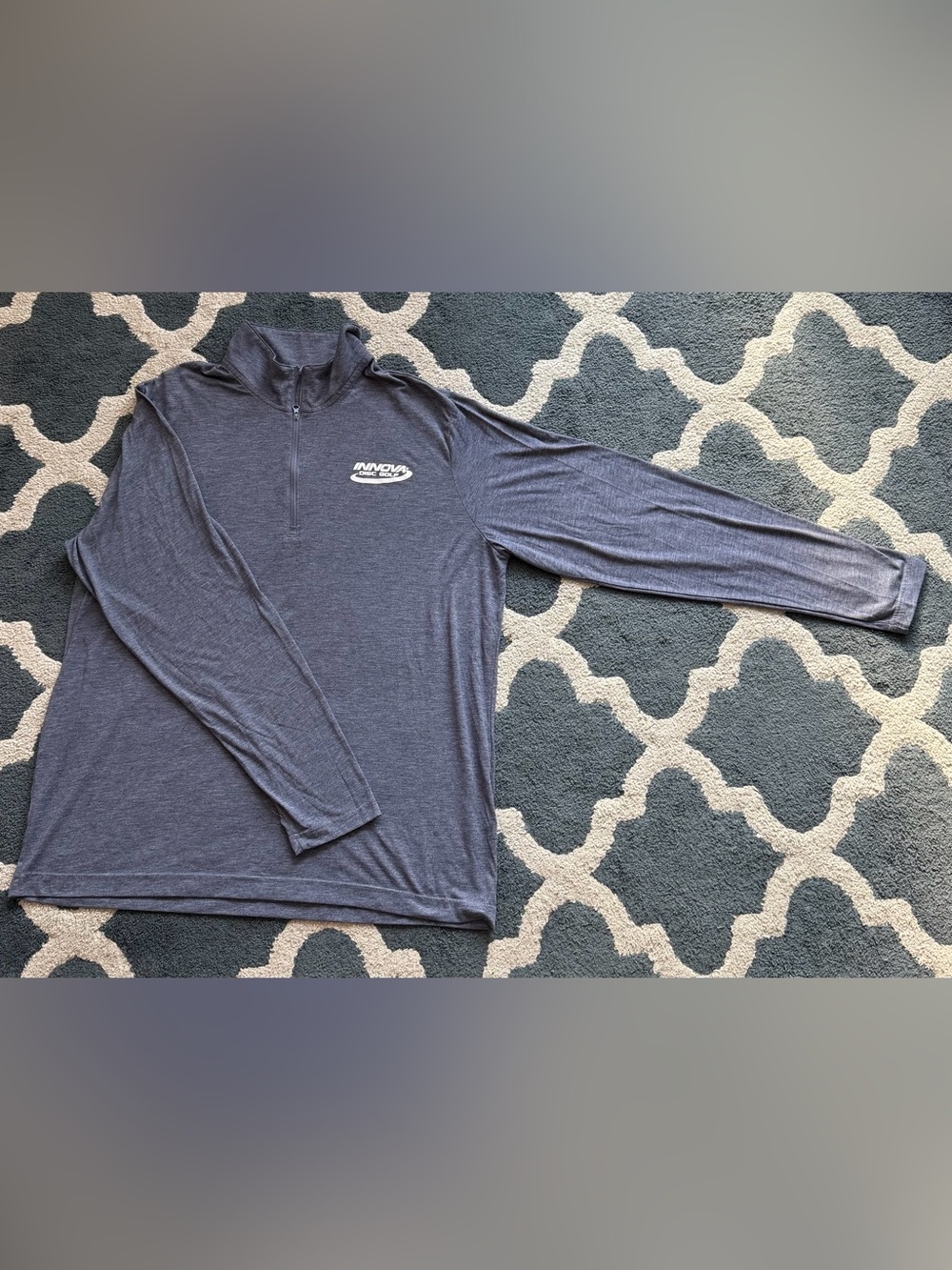 Lightweight Men's Quarter-Zip Shirt Jacket in Heather Navy